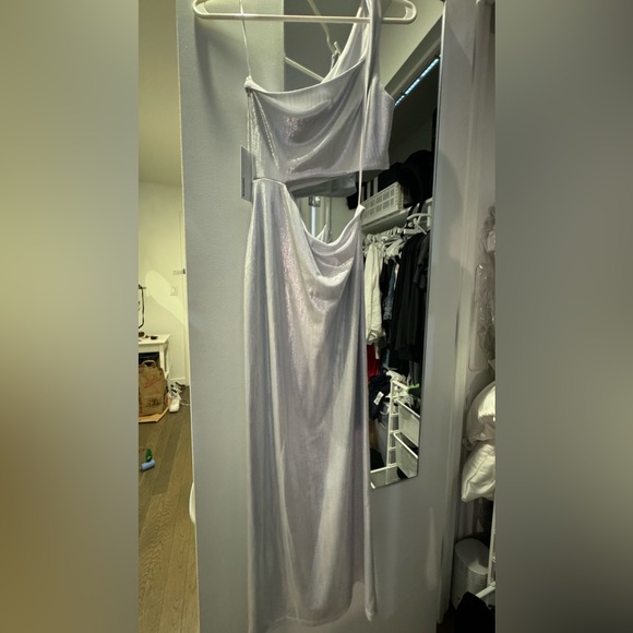 NWT Reformation Abbot Knit silver dress - Picture 7 of 8